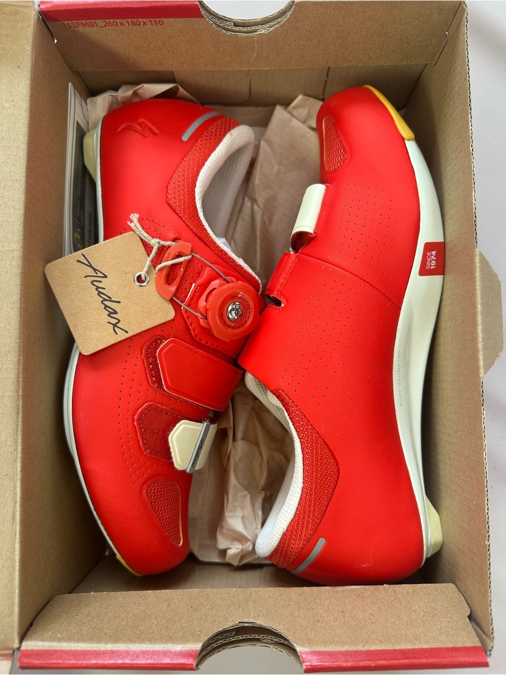 NWT Bright Orange Deadstock Specialized Performance Cycling Shoes